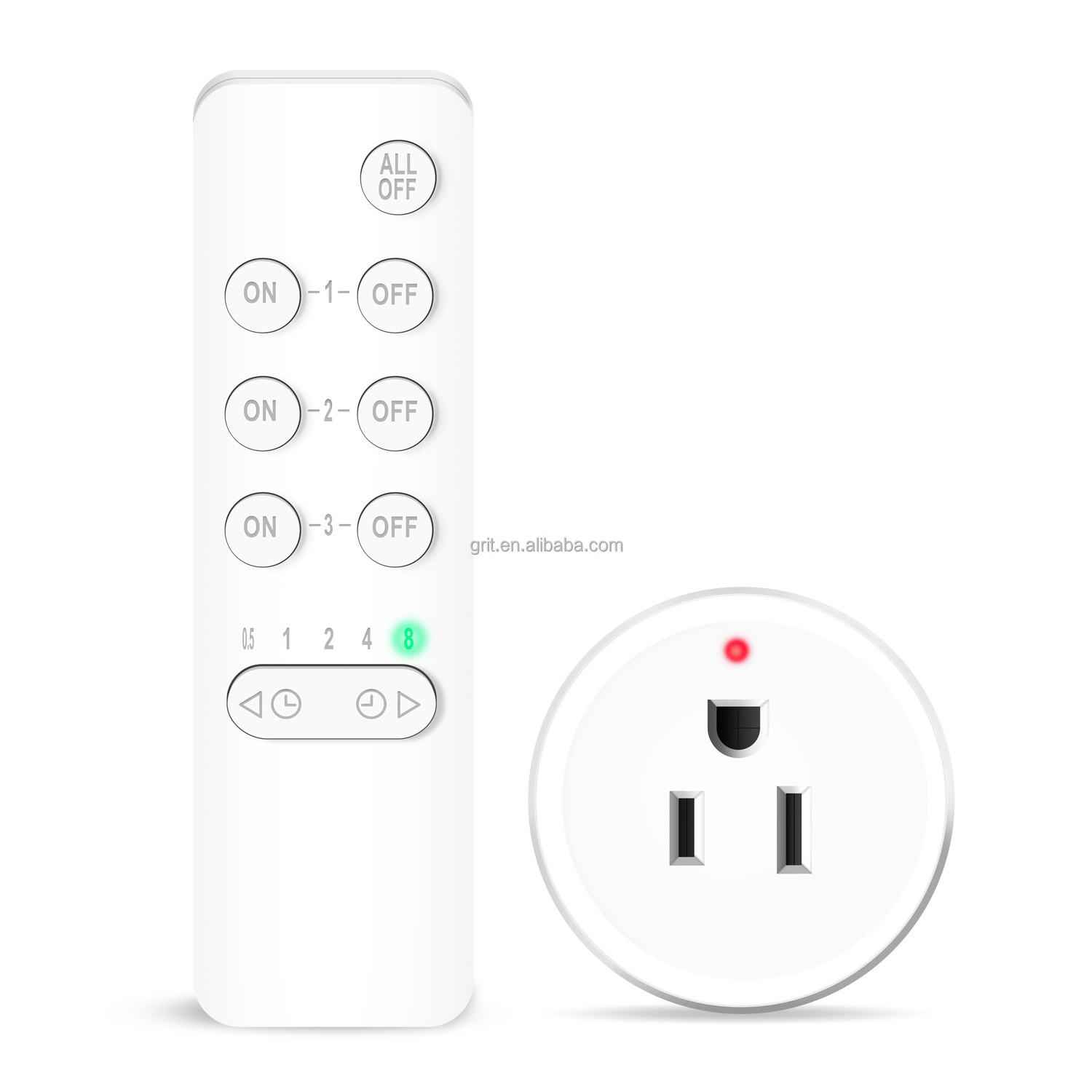 UL Certified 100FT Long Range Wireless Remote Control Outlet Countdown Function Plug for Household Appliances & Christmas Lights