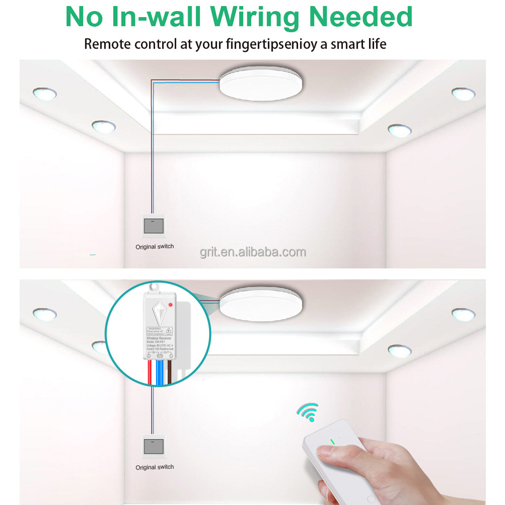 Draadloze lichtschakelaar Switches can be separated wireless switch IP66 waterproof rating 6 major patents remote control light