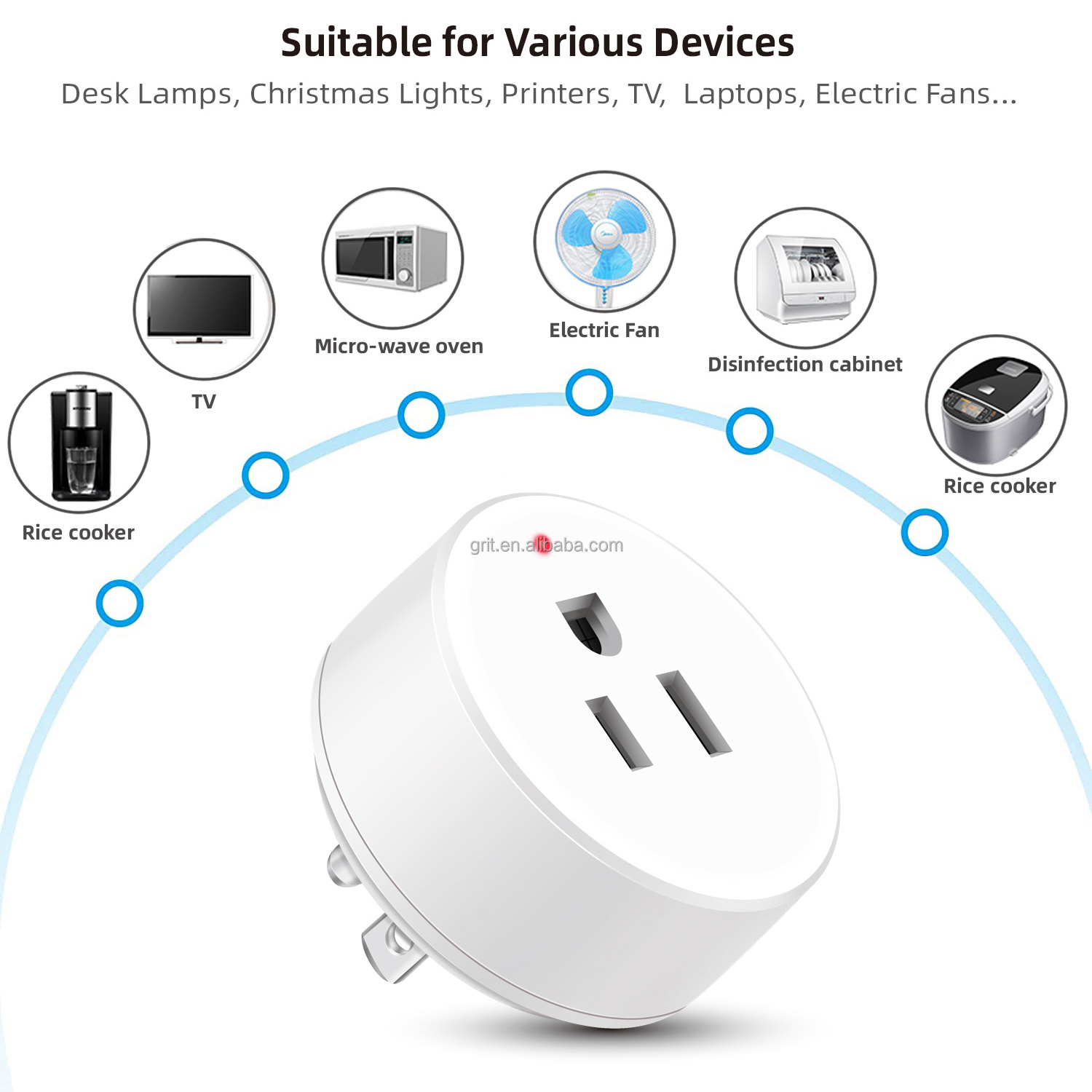 UL Certified 100FT Long Range Wireless Remote Control Outlet Plug Timer Wireless Switch Plug Household Appliances Christmas