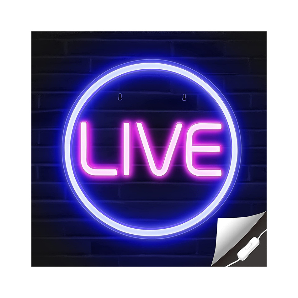 Live On Air  LED  Neon Lights  Shop Restaurant RGB neon Bar Salon Design Custom  RGB  Neon sign