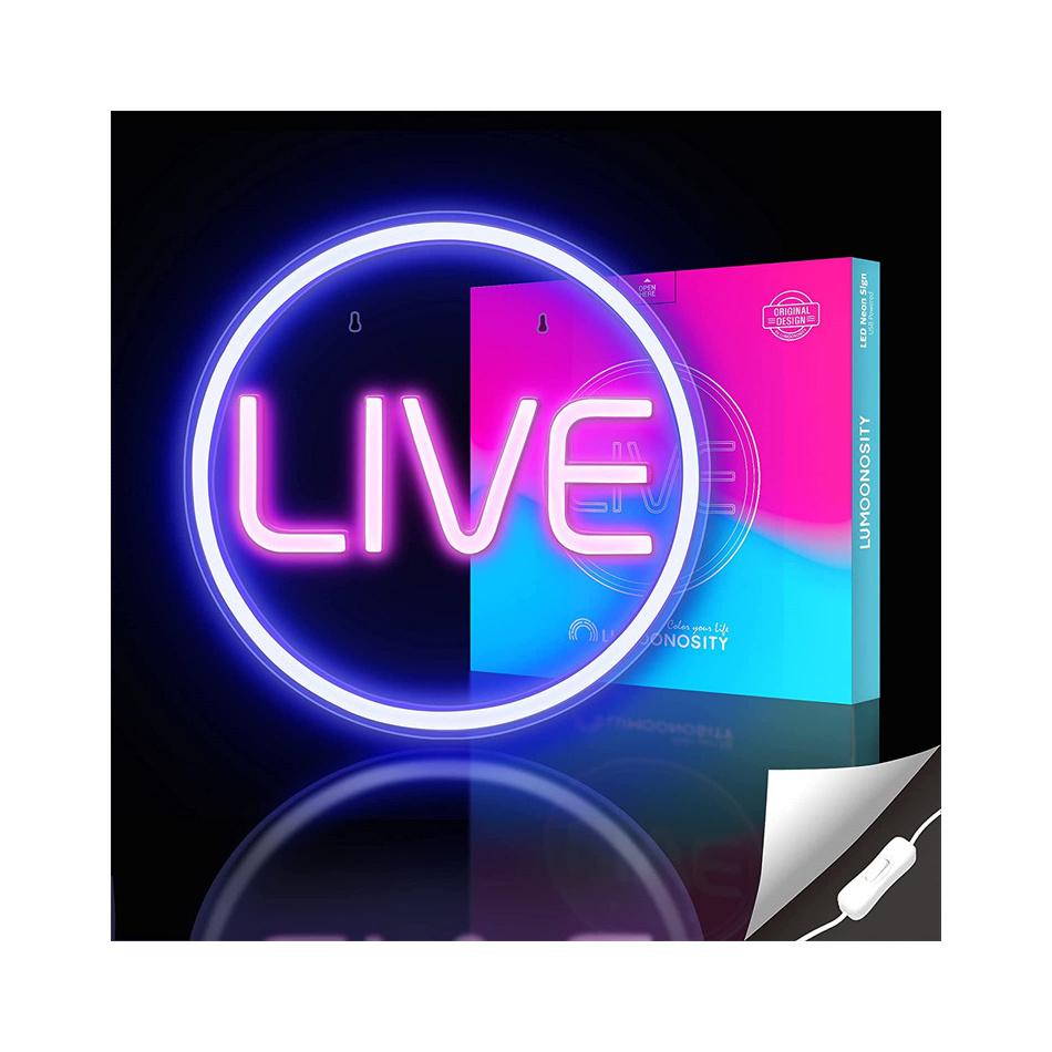 Live On Air  LED  Neon Lights  Shop Restaurant RGB neon Bar Salon Design Custom  RGB  Neon sign