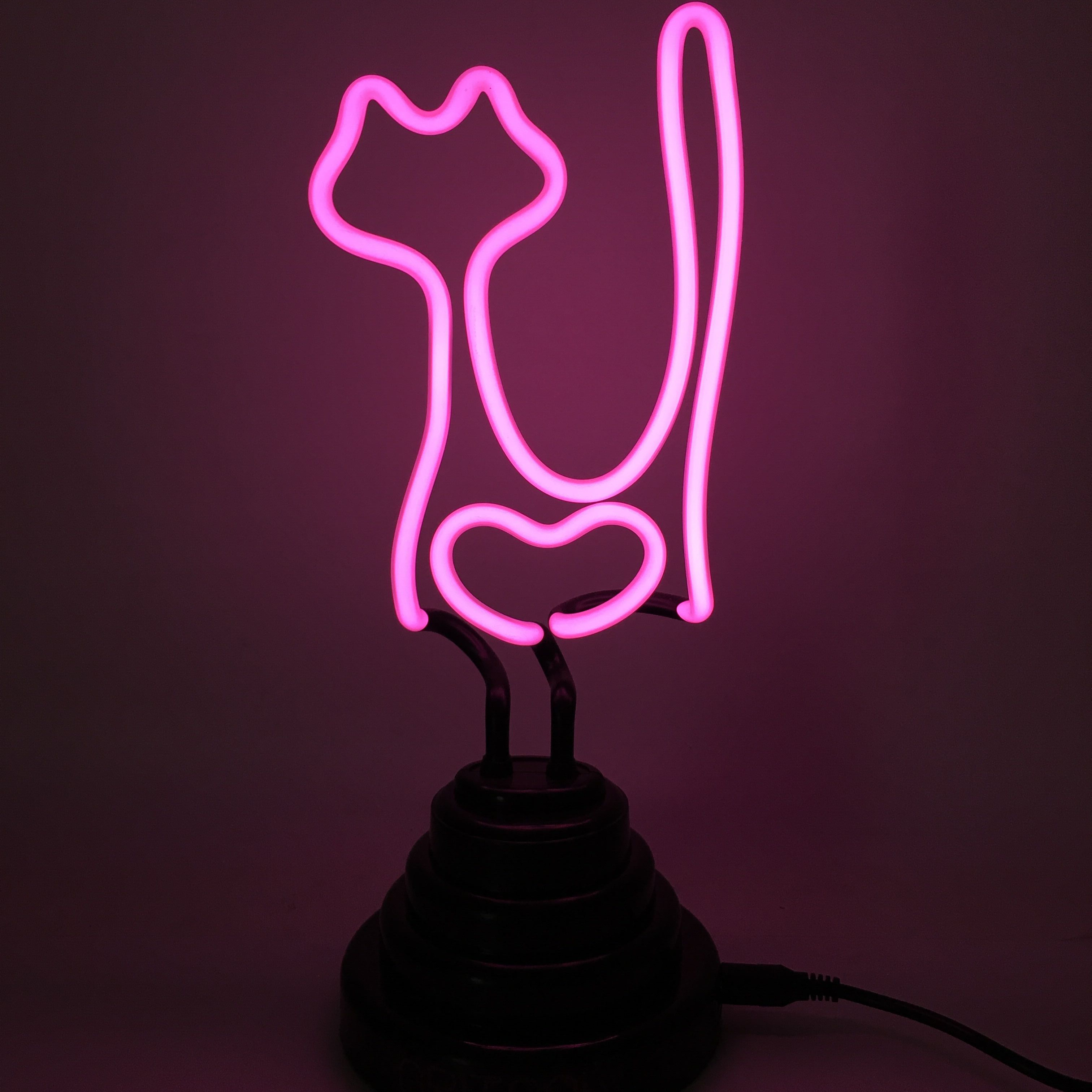 Cat Durable Custom Decoration Real Glass Neon Light Signs Wall Decor