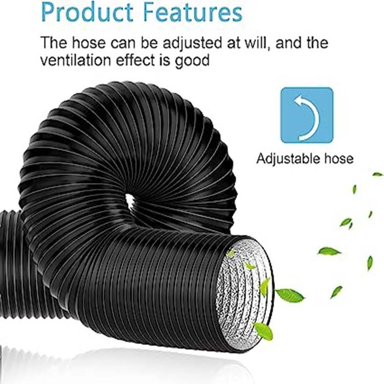 Aluminum Foil Insulated Flexible Duct  Dryer Vent Hose for HVAC Ventilation and Duct Fan Systems