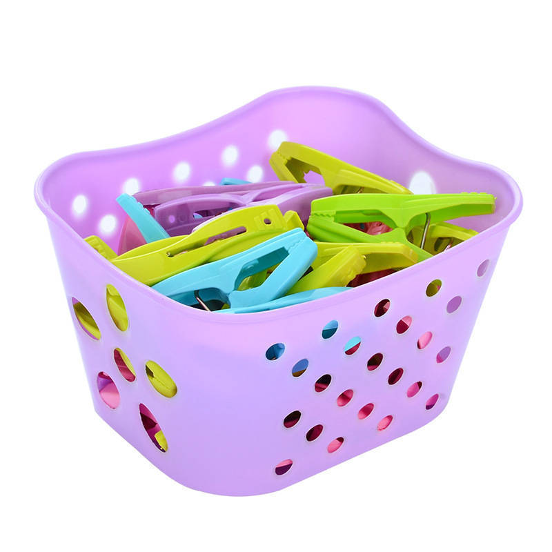 2023 30pcs Clothes Pegs Laundry Clothespin Clothes Pins Storage Organizer Quilt Towel Clips Spring With Basket Cabides Hanger