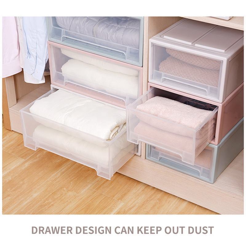 3 Packs Cloth Toy Wardrobe Plastic Drawer Organizer Stackable Storage Drawers Cabinet For Clothes Plastic