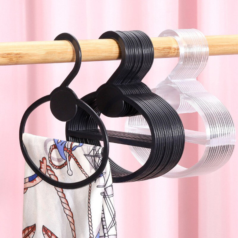 New Arrival Wholesale Plastic Non-slip Round Towel Storage Holder Organizer Scarf Tie Belt Rack Hanger Hijab Scarf Hanger