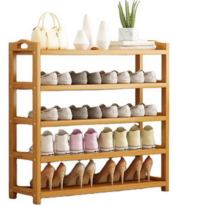 High Quality Eco-friendly Bamboo Wooden Display Racks for Shoe Rack  4 tiers