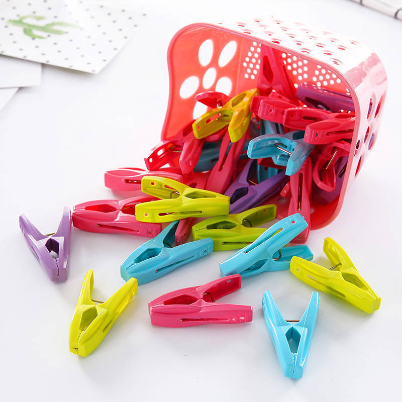 2023 30pcs Clothes Pegs Laundry Clothespin Clothes Pins Storage Organizer Quilt Towel Clips Spring With Basket Cabides Hanger