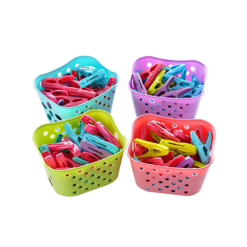 2023 30pcs Clothes Pegs Laundry Clothespin Clothes Pins Storage Organizer Quilt Towel Clips Spring With Basket Cabides Hanger