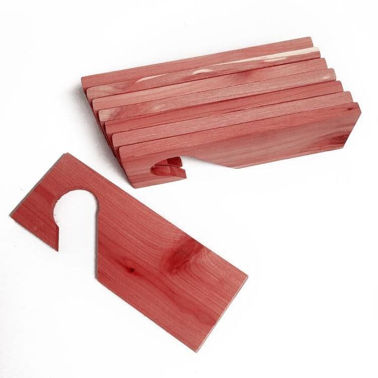 Natural Cedar Planks Accessories Cedar Hang Ups Red Cedar Wood Blocks For Clothes Storage