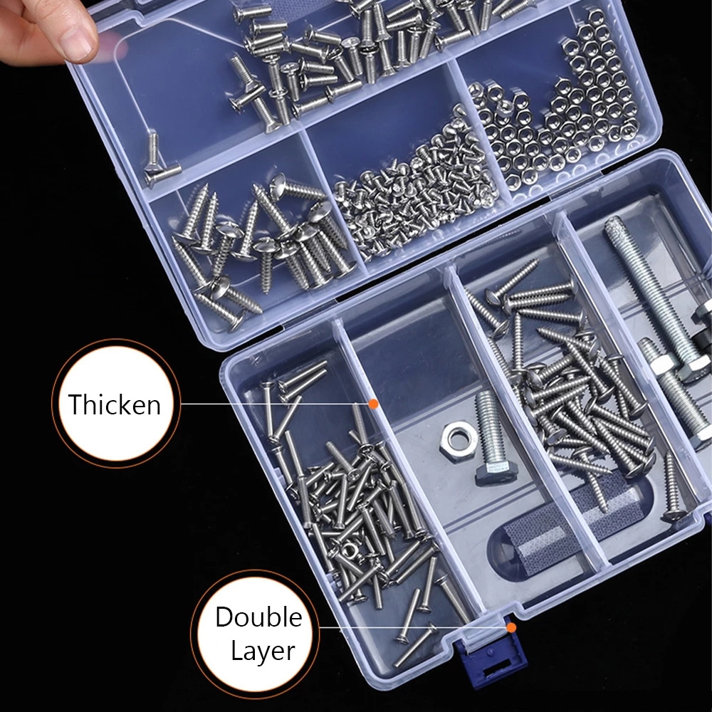 10/15/24/36 Compartments Plastic Transparent Storage Box Jewelry Adjustable Organizer Storage Box Case