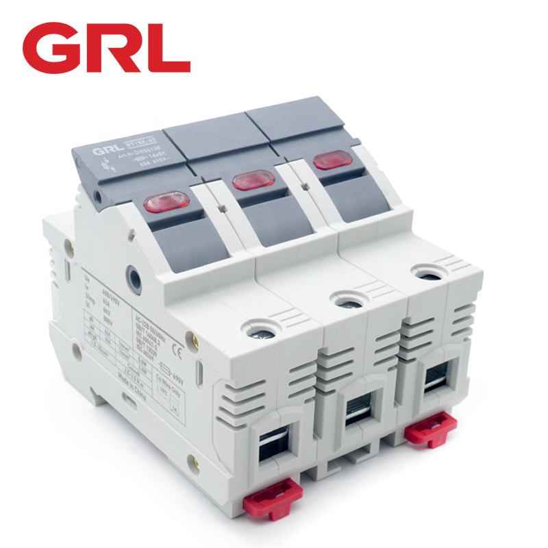 GRL 3P 14X51 Fuse Holder AC RT18X-63-3P Fuse Holder siba fuse Fast Blow Ceramic RO16 DIN Rail Moun 14x51MM 500V