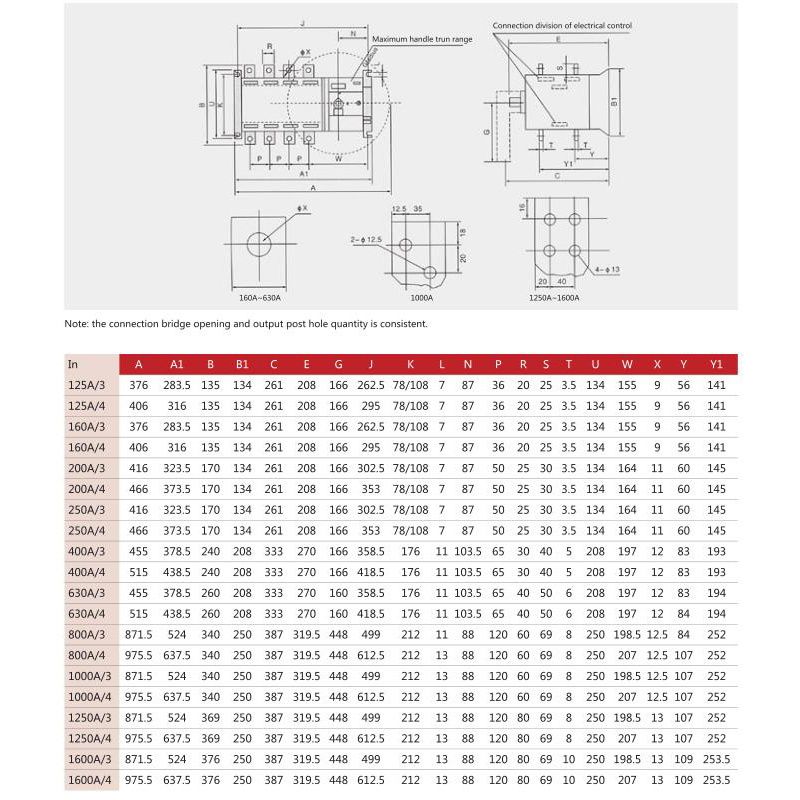 Three Phase Automatic Transfer Switch Ats 160A 400A 630A  800A automatic transfer switch for generator