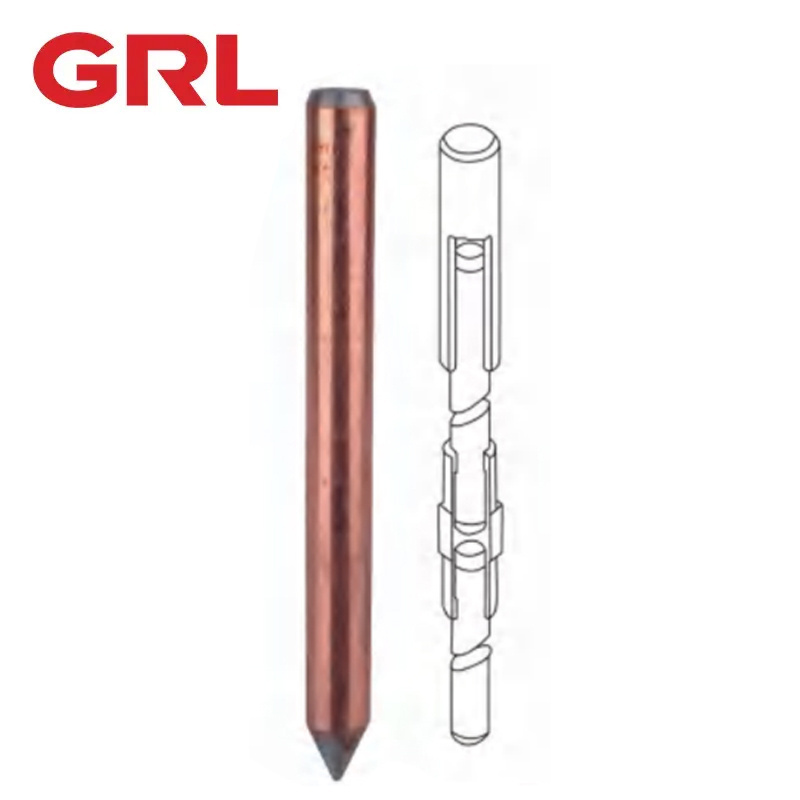 Unthreaded Copper Bonded Earth Rods 12.7mm 16.0mm copper clad plated steel ground rod