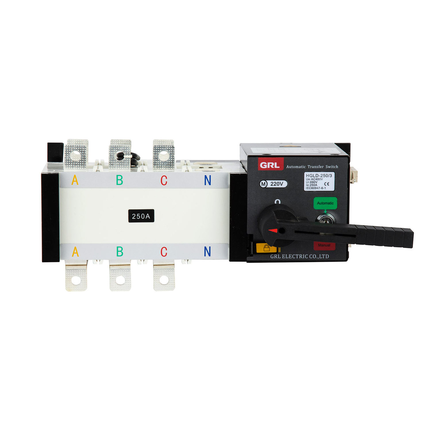 200 Amp 1600A 4P 3 Phase Automatic Transfer Switch (ATS) 125A Capacity 4P Change over Switch