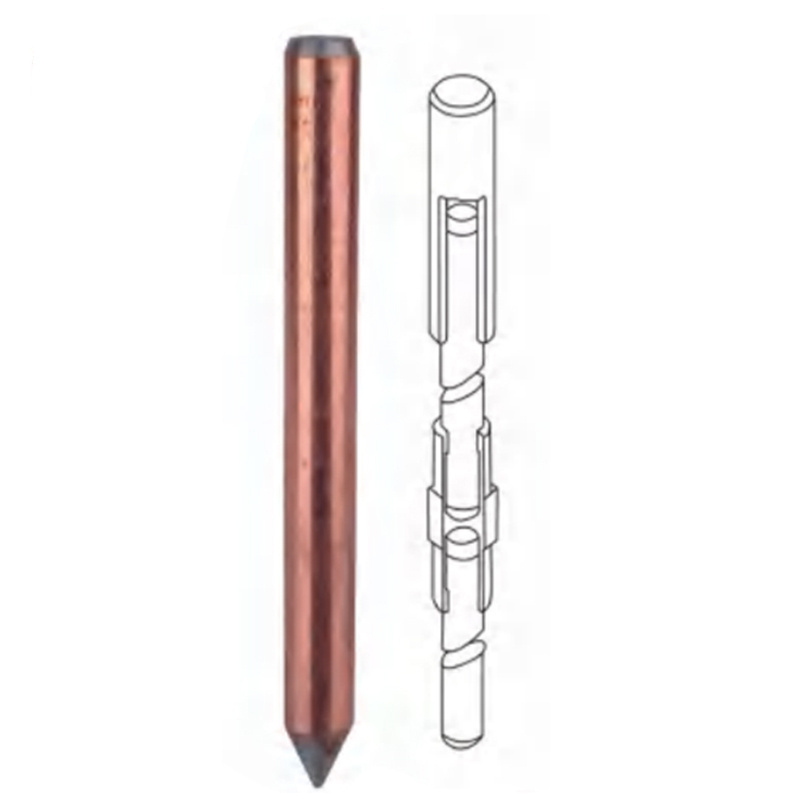 Unthreaded Copper Bonded Earth Rods 12.7mm 16.0mm copper clad plated steel ground rod