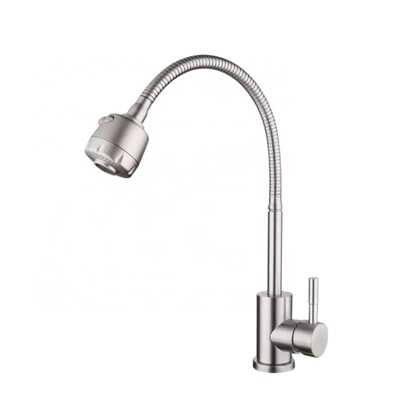 Brushed Nickel Kitchen Faucet And Kitchen Faucet Shower Head With 360 Faucet Sprayer