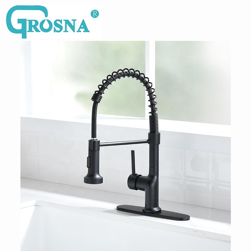 Kitchen Faucet New Design Flexible Hose 360 Degree Rotating Dual Mode Stainless Steel Brass Black Water Tap