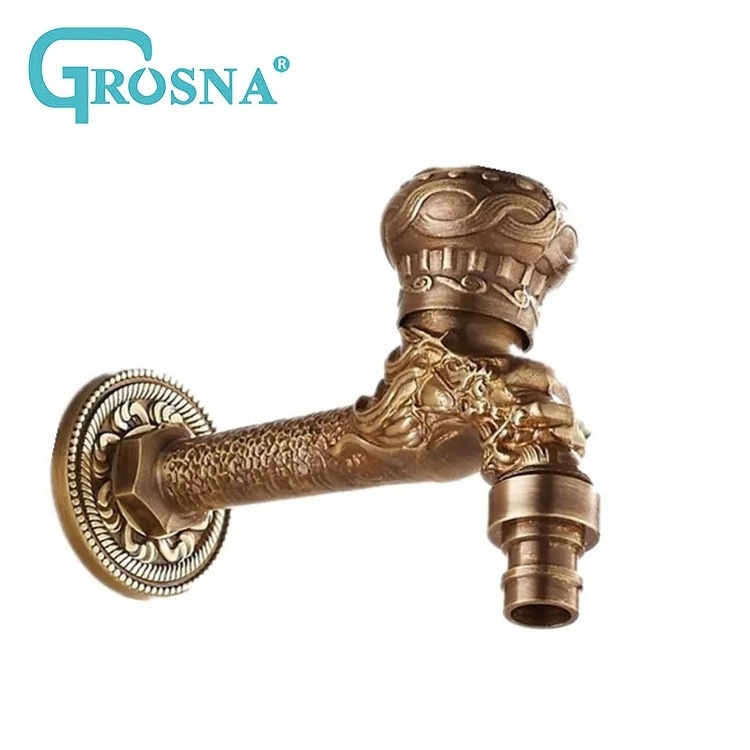 zinc alloy bibcock dragon bibcock brass garden animal bibcock for bathroom hot cold water