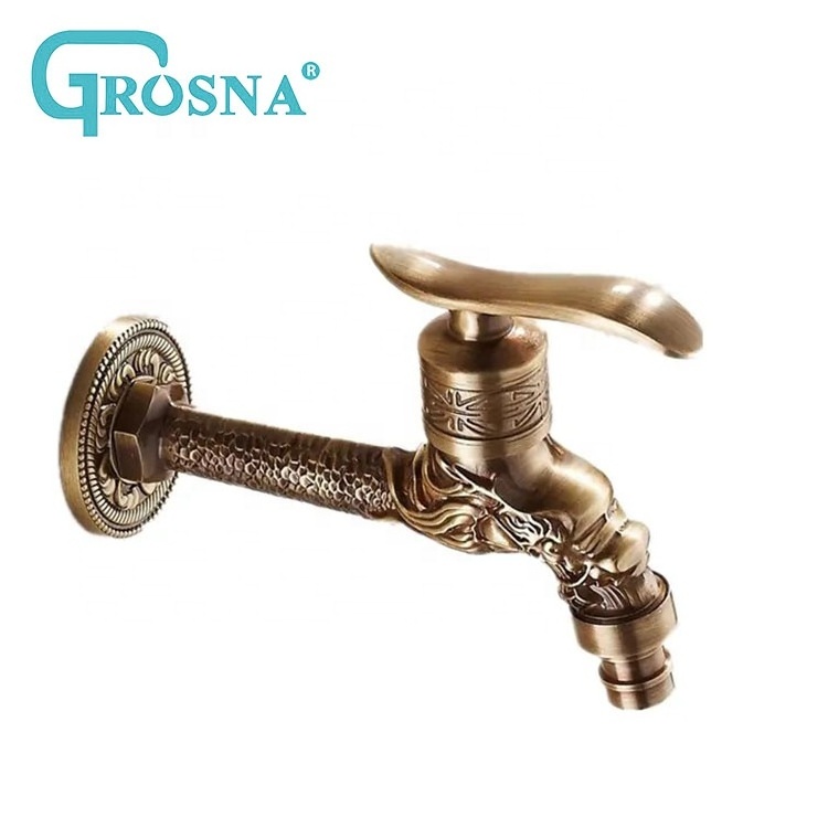 zinc alloy bibcock dragon bibcock brass garden animal bibcock for bathroom hot cold water