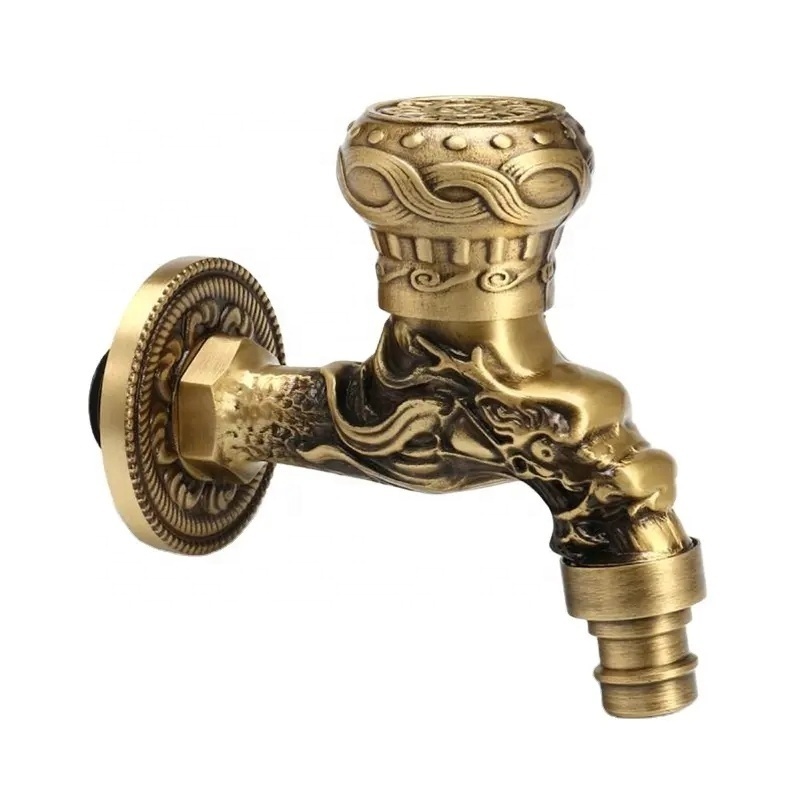 zinc alloy bibcock dragon bibcock brass garden animal bibcock for bathroom hot cold water