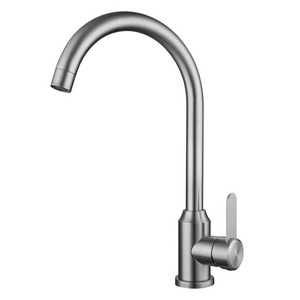 New product 304 stainless steel kitchen faucet hot and cold brushed ball rotating sink sink faucet