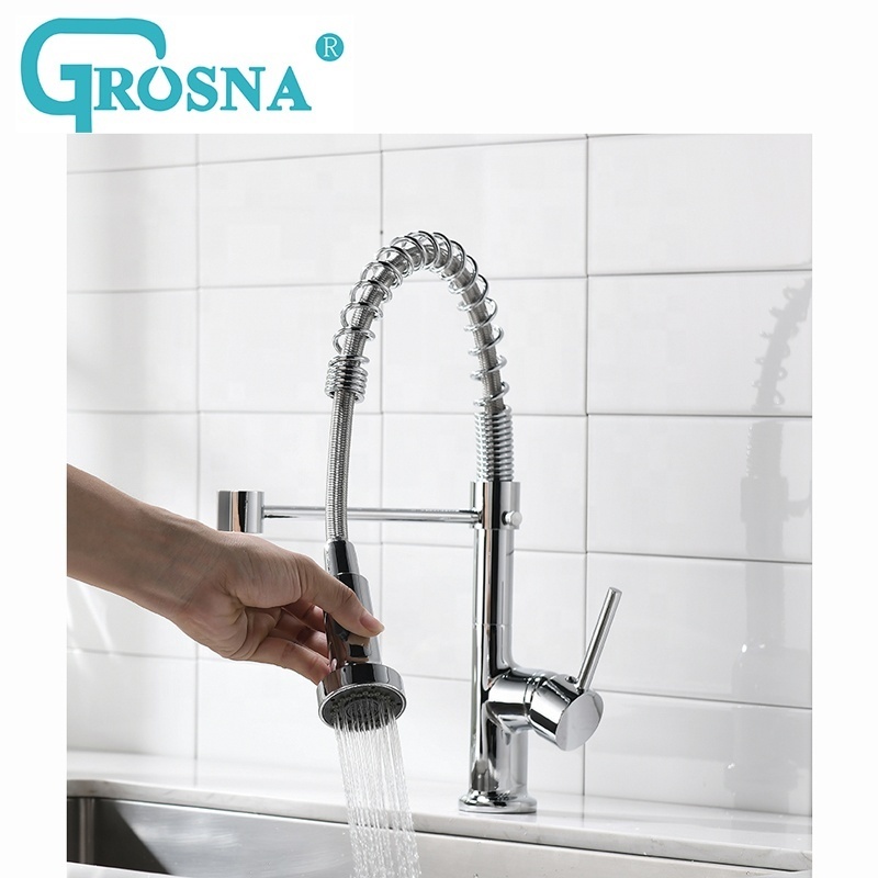 Kitchen Faucet New Design Flexible Hose 360 Degree Rotating Dual Mode Stainless Steel Brass Black Water Tap