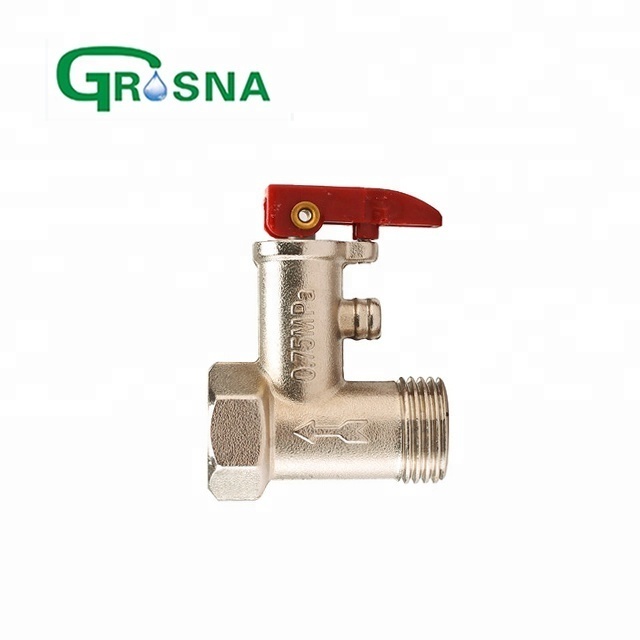 Customized Gas Control Valve Water Heater Brass Safety Relief Valves Cooker Safety Valves With Red Handle