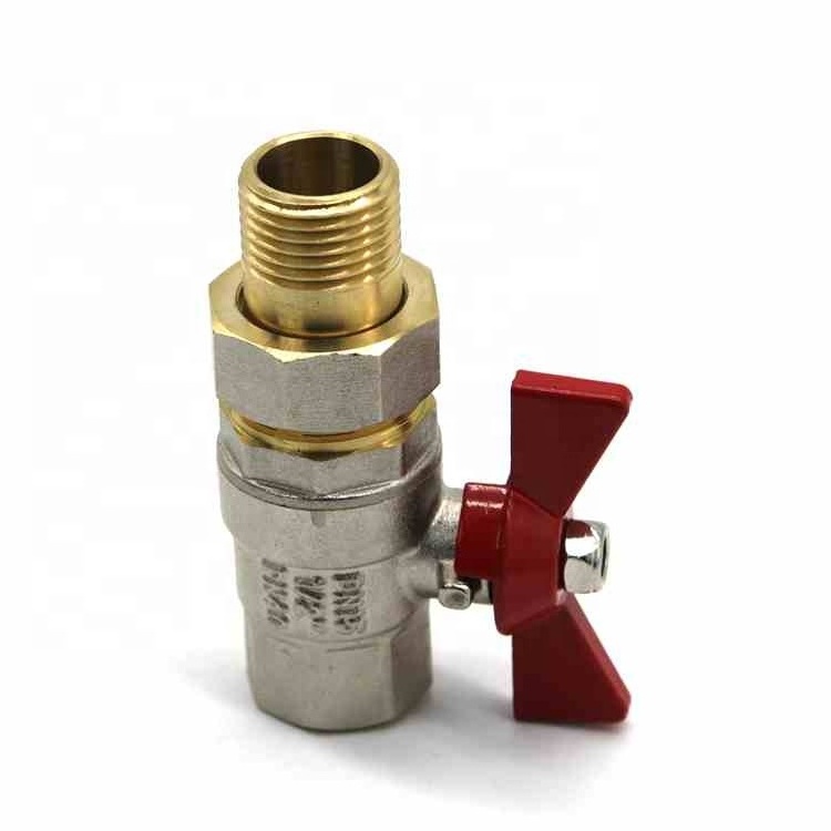 China Supply Brass Ball Valve Butterfly Handle True Union Full 1/2  Brass Ball Valve Custom Valves Types