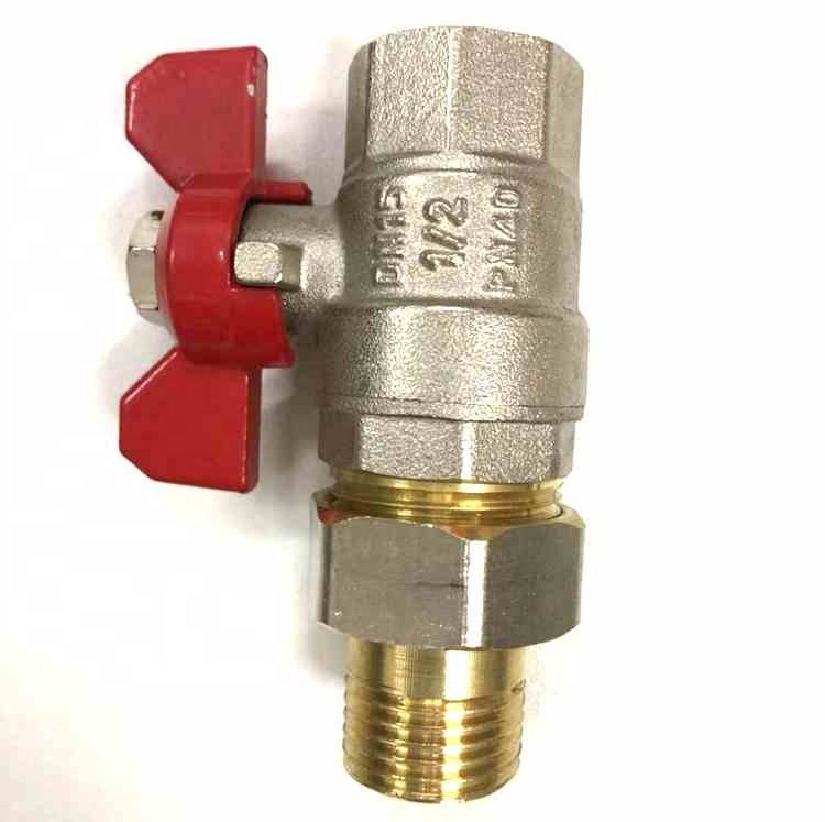 China Supply Brass Ball Valve Butterfly Handle True Union Full 1/2  Brass Ball Valve Custom Valves Types