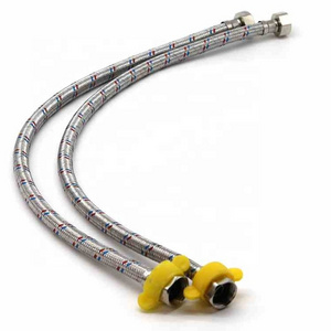 201 Stainless Steel Braided Silicone Hose 60cm Pvc Braided Hose Pipe Cotton Over Braided Fuel Hose For Kitchen Toilet