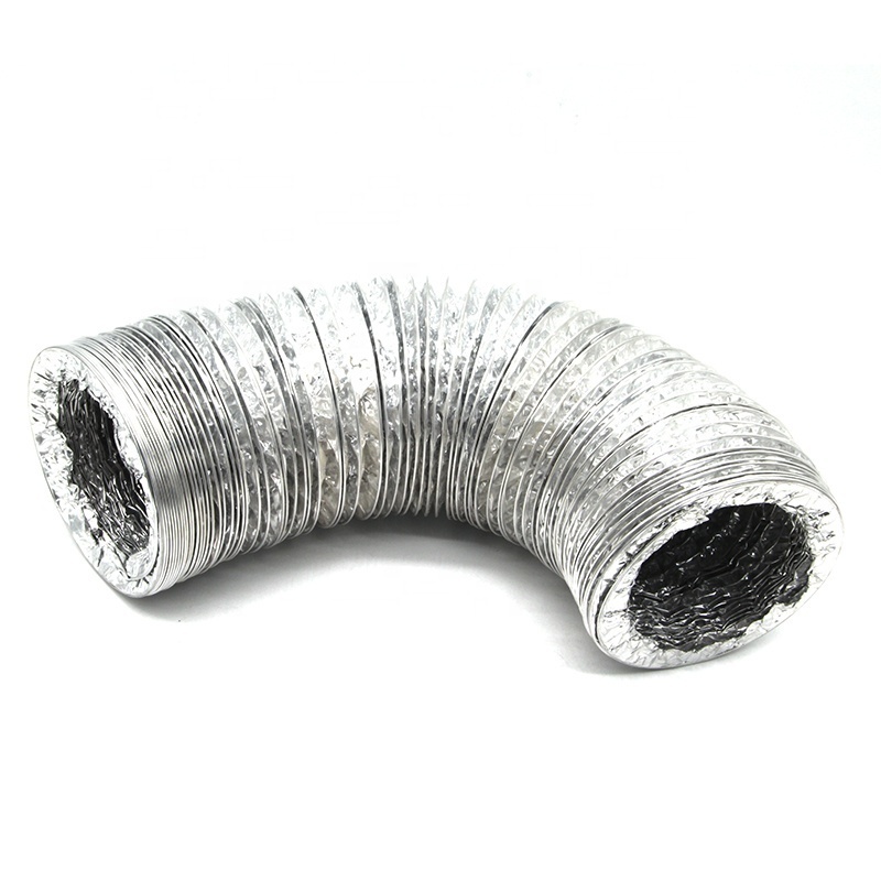 Fire Resistant Air Ducting Dryer Vent Hose Length 2m Aluminum Foil Flexible Duct Hose For Hvac Ventilation