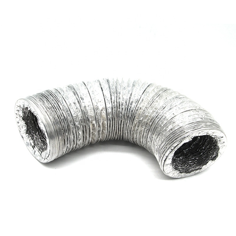 Fire Resistant Air Ducting Dryer Vent Hose Length 2m Aluminum Foil Flexible Duct Hose For Hvac Ventilation