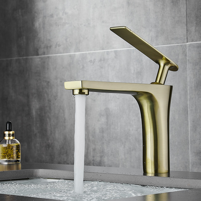 Brass black basin Hot and cold water faucet Wash basin counter top basin Bathroom  extended faucet