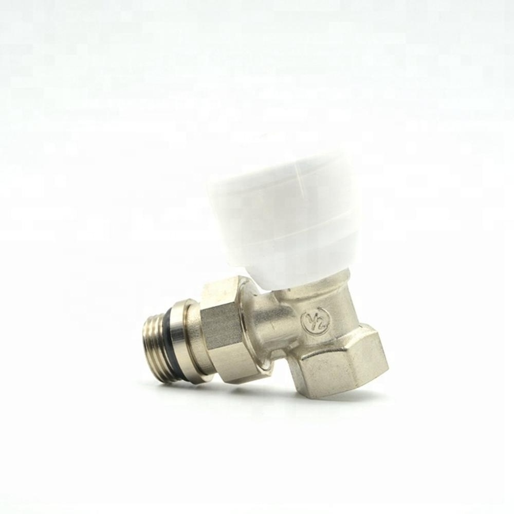 Elbow Brass Manual Smart Radiator Valve Angled Hot Water Thermostatic Radiator Valve 90 Degree Brass Ball Valve