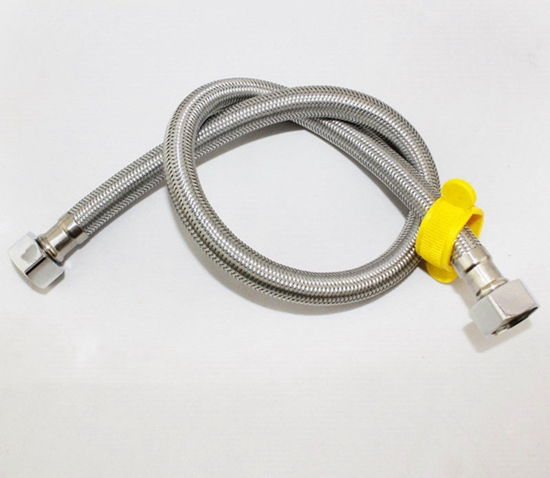 304 stainless steel braided hose water heater toilet inlet pipe single cold water faucet double-headed 1/2 metal steel wire pipe