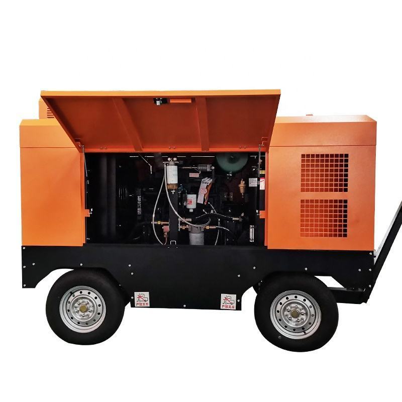 New Configuration 550CFM KSCY550/13 Portable Mining Air Compressor For DTH Drilling Rig