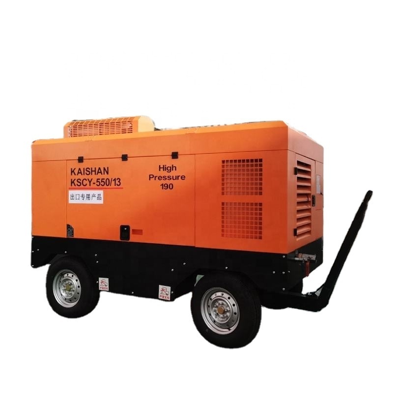 New Configuration 550CFM KSCY550/13 Portable Mining Air Compressor For DTH Drilling Rig