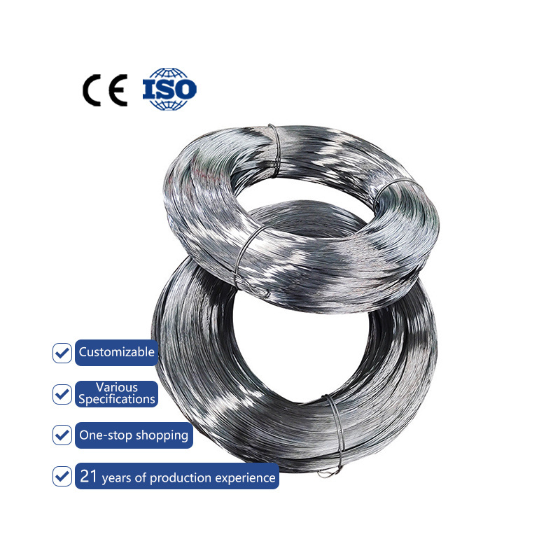 GI wire 9 Gauge 1070 High Tensile Hot Dipped Oval Galvanized Steel Wire zinc coated 1mm 1.5mm For Bird Cages