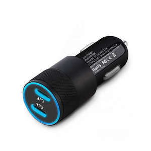 2023 Best-Selling PD +PD 36W Fast Car Charger High Quality Universal 2 Ports Car USB Charger Dual USB PD 36W Quick car Charging