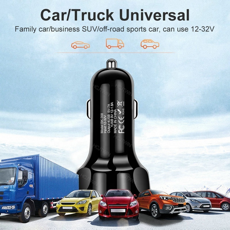 2024 Hot Sell Product QC 3.0 Usb Car Charger High Quality 4 Port Electric 7A Car Charger QC3.0 Fast Mobile Phone Car USB Charger