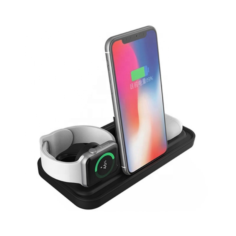 2024 New Trending 5 in 1 Fast Wireless Charger Station With Fan LED Light Multi-function Integrated Charger For Multiple Devices