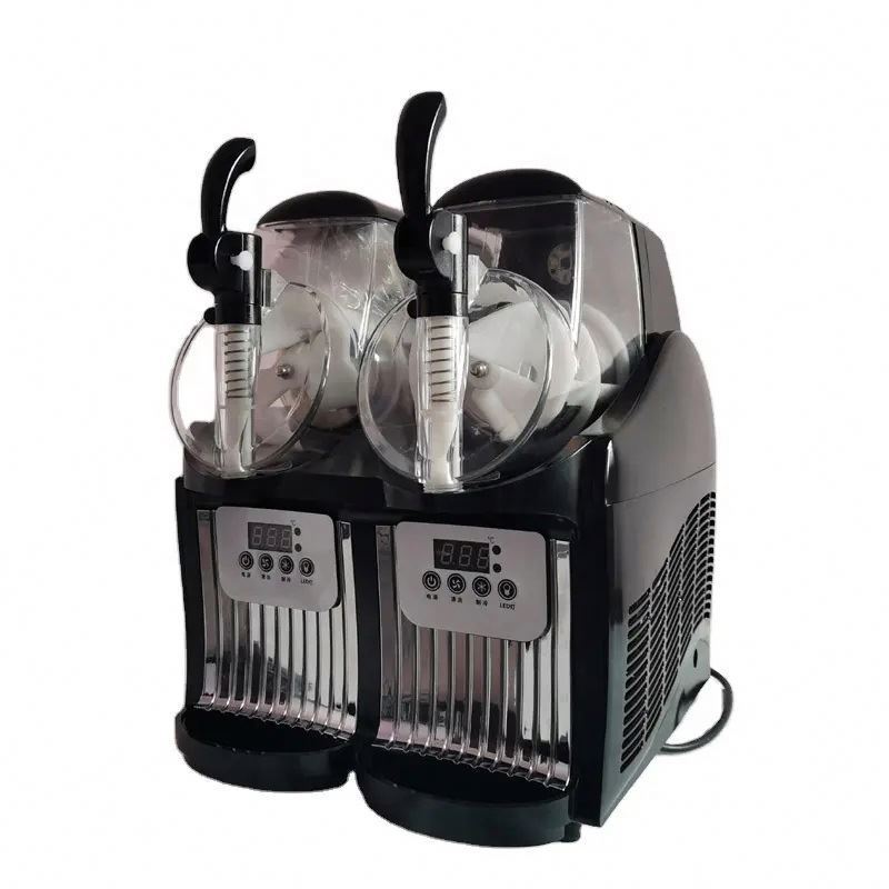 Top Commercial 2 Tanks Commercial Slush Maker Frappe Ice Slushy Making Machine