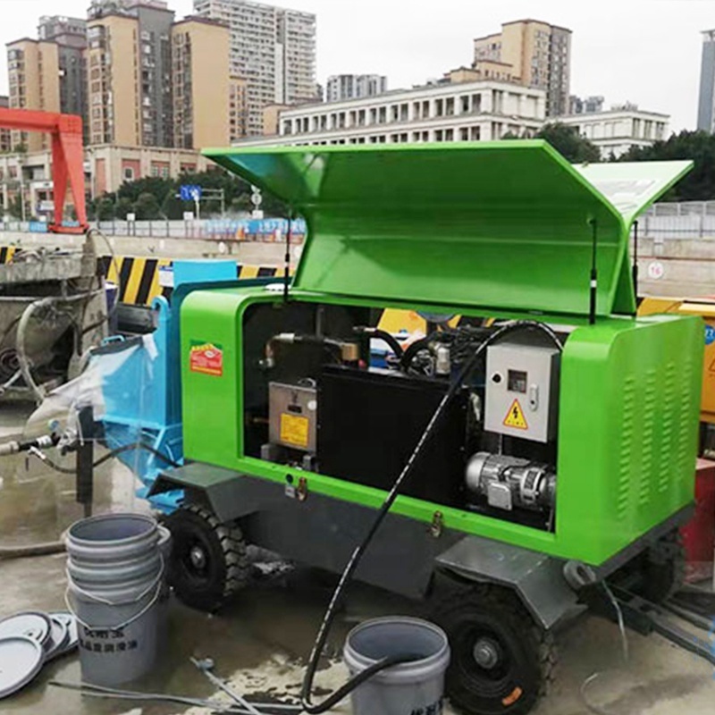 Small Concrete Pumps Construction Shotcrete Machine Truck Trailer Mounted Concrete Spray Pump