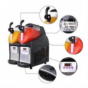 Slush Machine 2.5L*2 Commercial Snow Melting Machine Cold Drink Dispenser Soft Ice Cream Slush Maker Machine