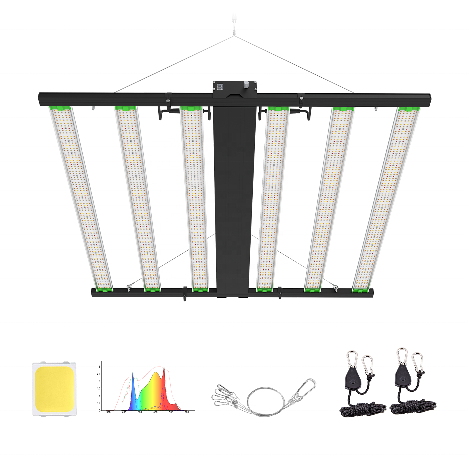 Grow4Max 750W Full Spectrum 3 Times Foldable LED Grow Lights for Indoor Plants Growing