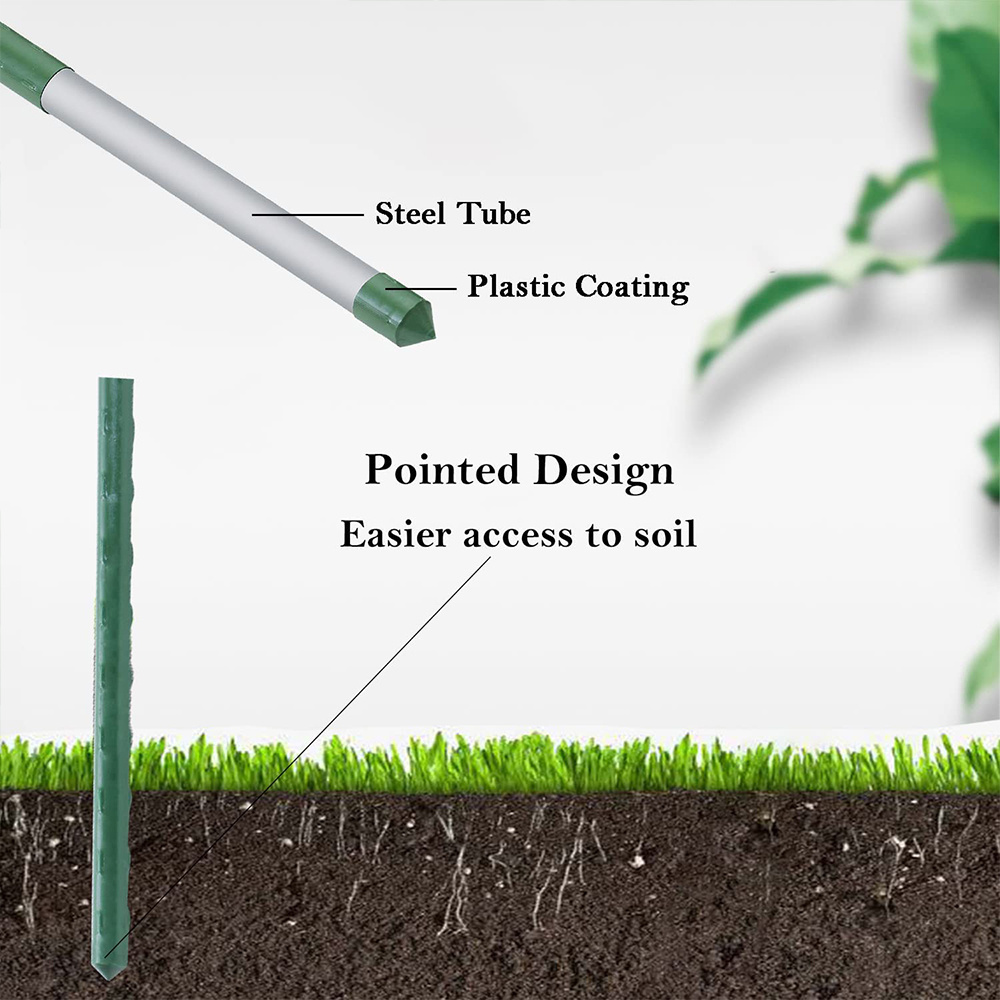 High Quality Product Wholesale Metal Plant Stakes For Garden Plastic Coated Steel Pipe