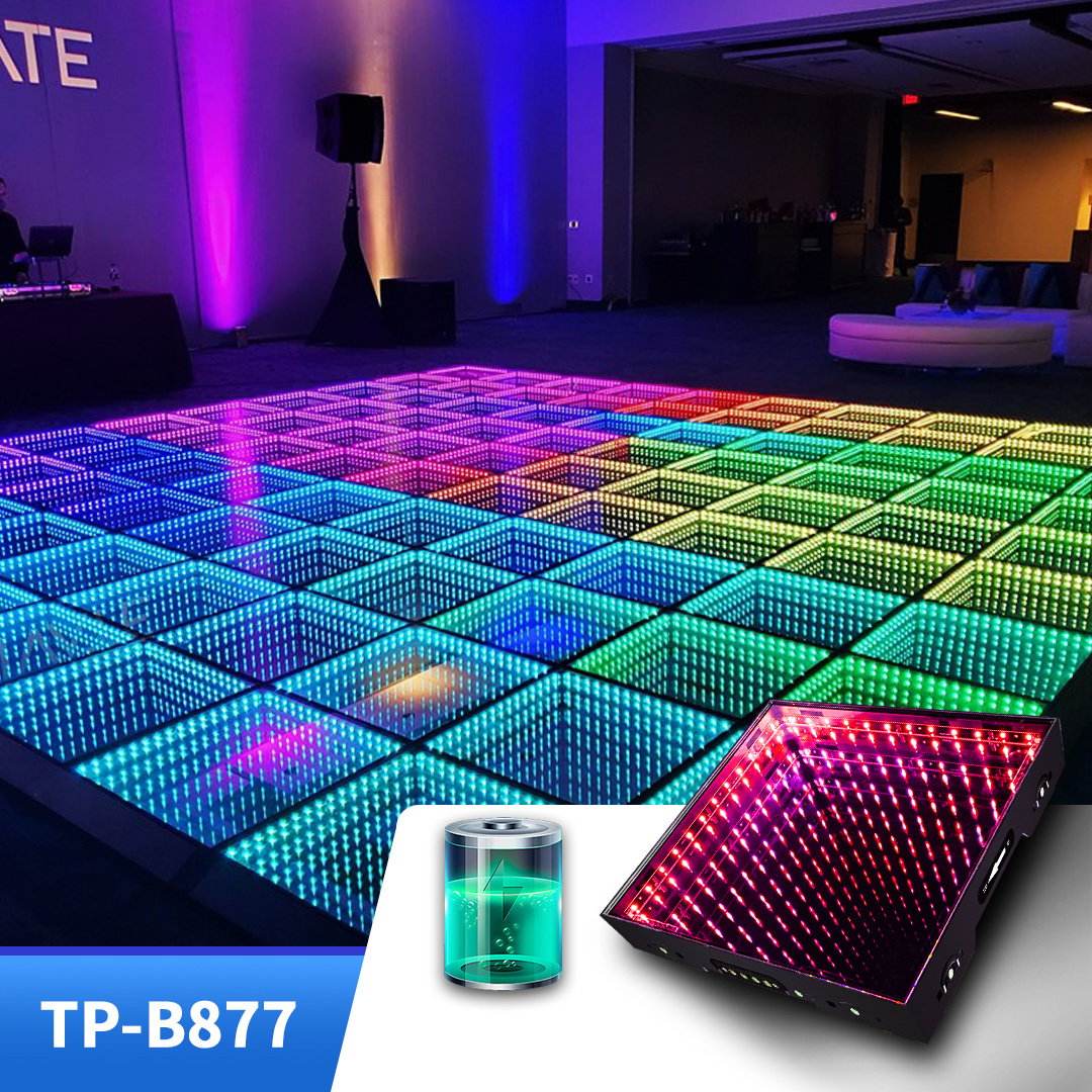 battery cell more than 12 hours runtime light up mirror 3d wireless magnetic portable wedding pista de baile led dance floor