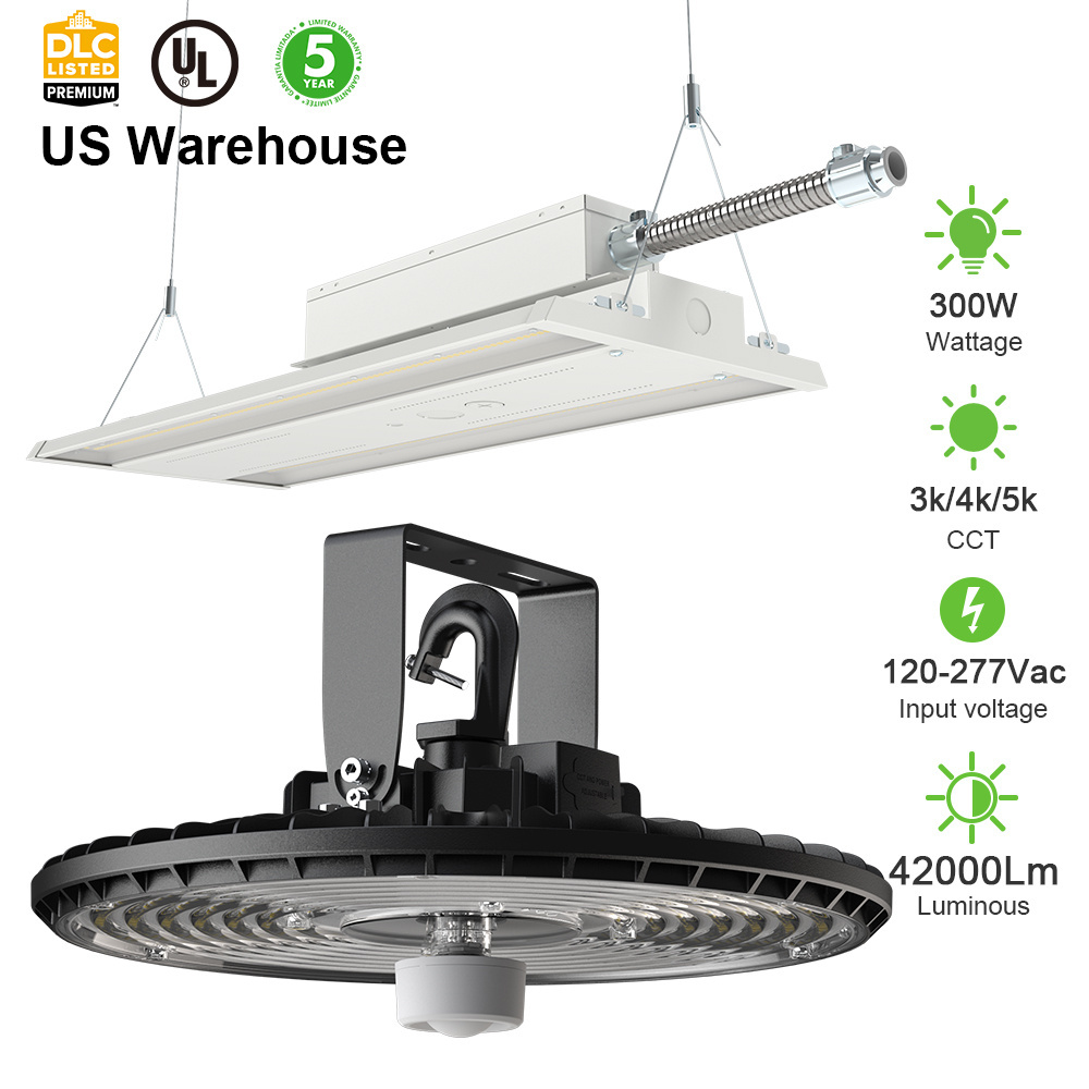 Commercial Industrial Lighting Waterproof Motion Sensor Ip65 LED Industrial Linear High Bay Shop Light