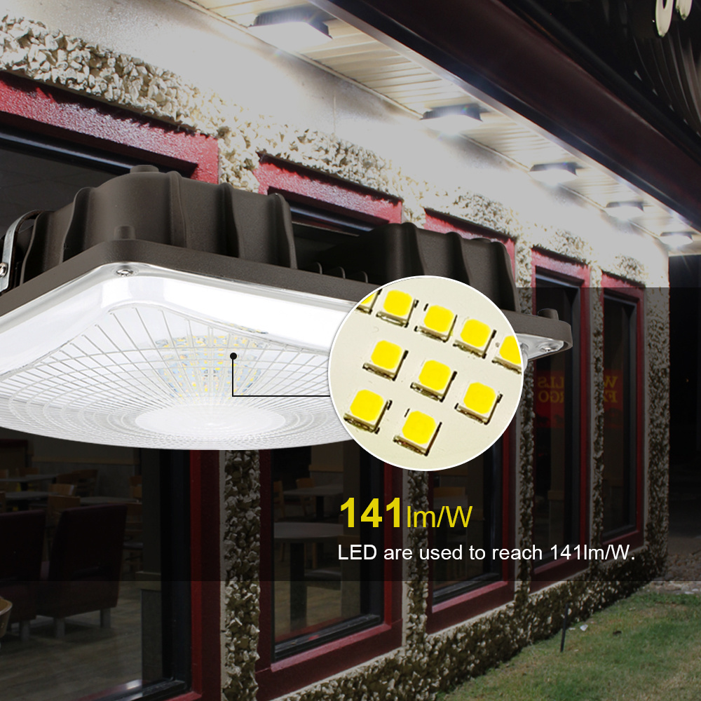 Gas Station Canopy Petrol Led Light Etl Listed Ip66 Waterproof Recessed Led Canopy Light